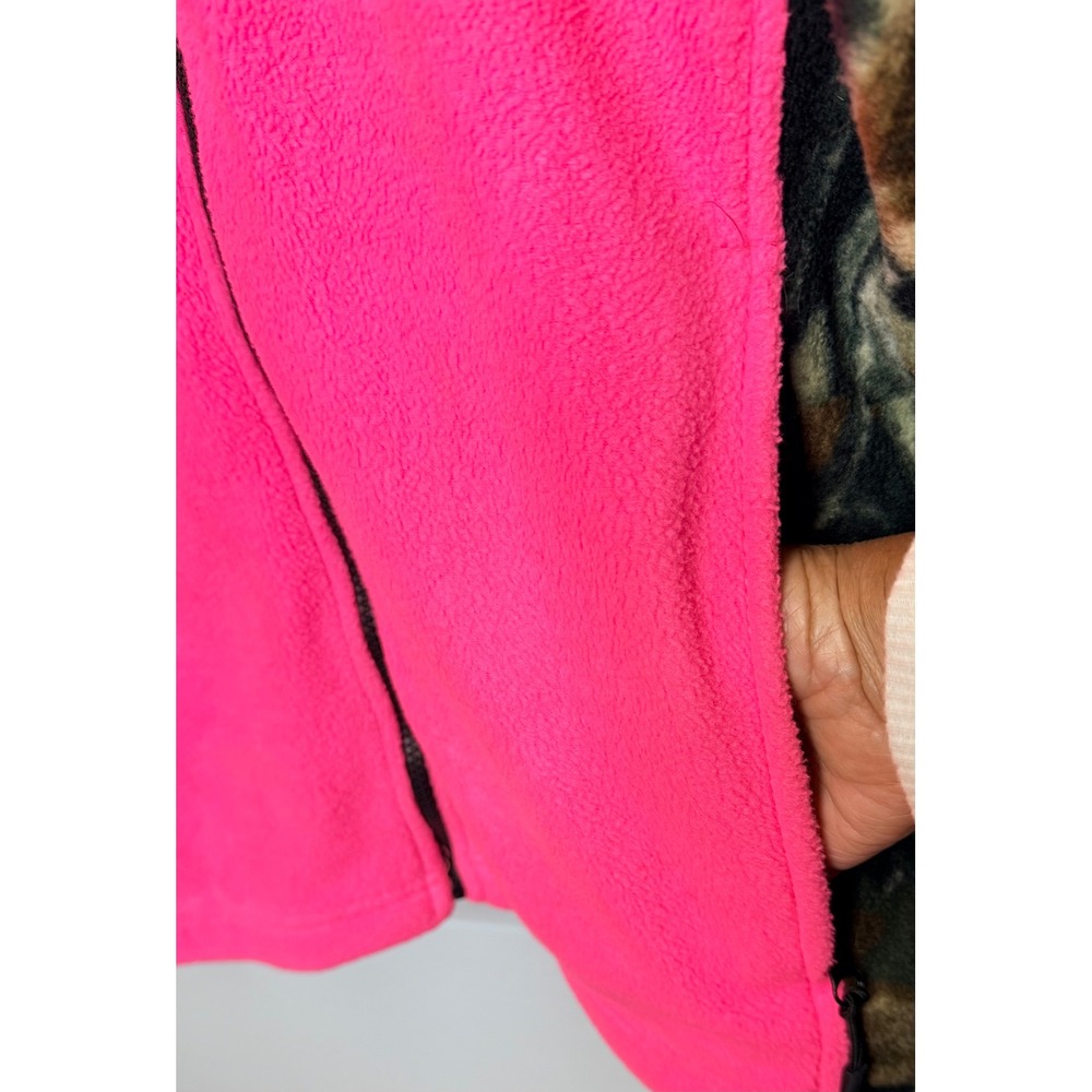 Trail Crest Fleece Jacket Women 2XL Pink Camo FullZip Mock Neck Outdoor Gorpcore - Picture 5 of 10